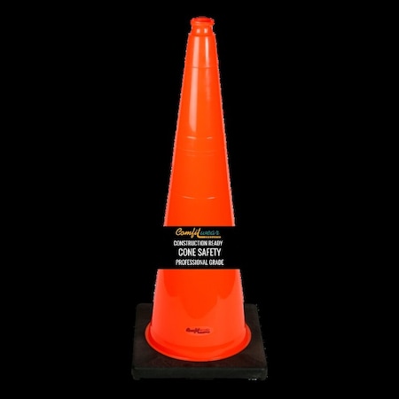 Comfitwear Orange Traffic Safety Cone with Black Base, 36 in. H FC-360